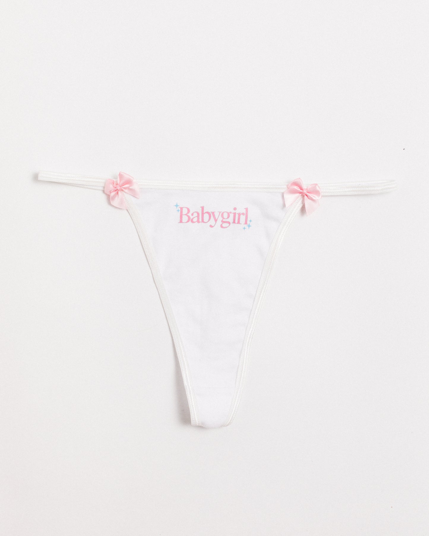Babygirl White Thong